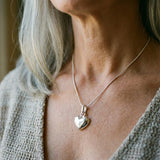Collier cœur | Or blanc