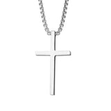 Collier croix avec monture | Or blanc