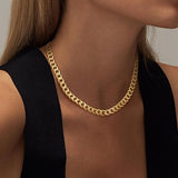 Collier cubain à gros maillons | Or