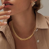 Collier cubain à gros maillons | Or