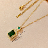 Collier Greta avec pierre d'émeraude | Or