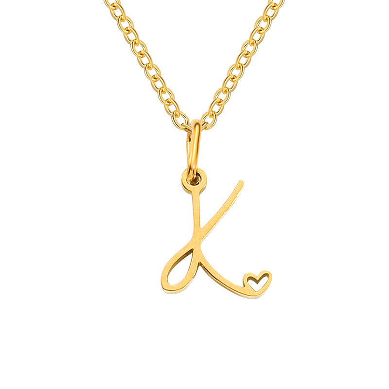 Collier initial coeur | Or