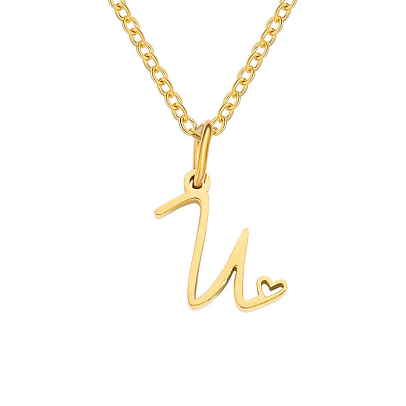 Collier initial coeur | Or