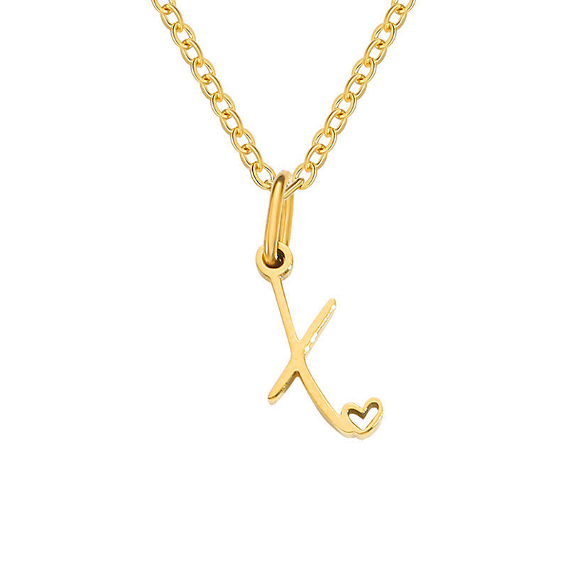 Collier initial coeur | Or