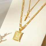 Collier initial croisé | Or
