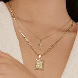 Collier initial croisé | Or