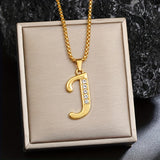 Collier initial en cristal accent | Or