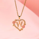 Collier initiale charme floral | Or