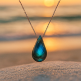 Collier Lagune labradorite | Or