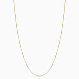 Collier maillon cubain | Or blanc