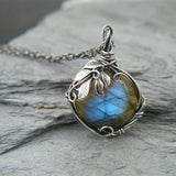 Collier Maria avec pierre de lune | Or