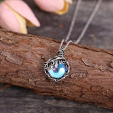 Collier Maria avec pierre de lune | Or
