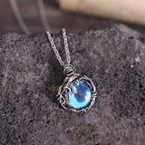 Collier Maria avec pierre de lune | Or