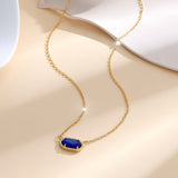 Collier ovale saphir classique | Or