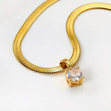 Collier pendentif élégant en brillants | Or