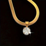 Collier pendentif élégant en brillants | Or