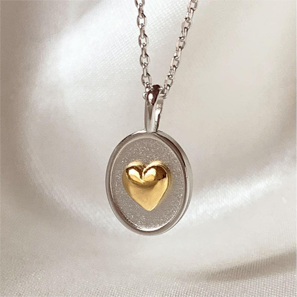 Collier rétro cœur | Or