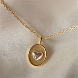 Collier rétro cœur | Or