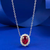 Collier rubis avec moissanite | Or