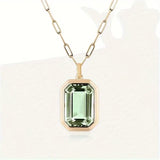 Collier Sofia avec pierre d'émeraude | Or