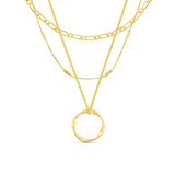 Collier trois rangées cercle ouvert | Or