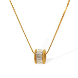Collier à baril poli Élina | Or