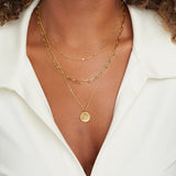 Collier à couches avec pièces « Janie » | Or