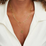 Collier à couches avec pièces « Janie » | Or