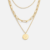 Collier à couches avec pièces « Janie » | Or