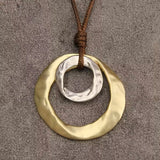 Collier avec pendentif géométrique Irrégulier | Or