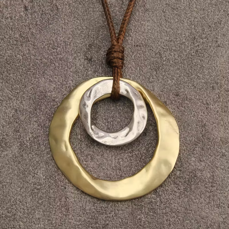 Collier avec pendentif géométrique Irrégulier | Or