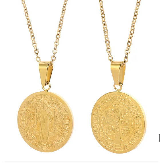 Collier avec pendentif ronde en forme de O | Or
