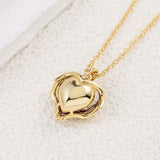 Collier avec cœur en rubis ange | Or