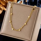 Collier avec de petits carrés | Or