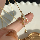 Collier avec deux anneaux | Or