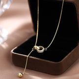 Collier avec deux anneaux | Or