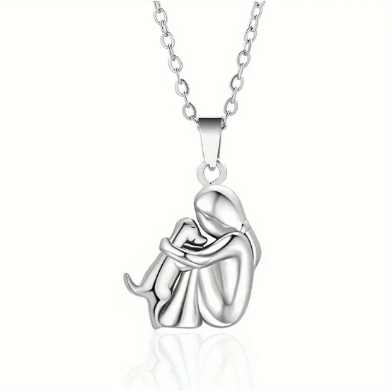Collier fillette et son chien | Or
