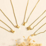 Collier avec initiale de lettre d'amour | Or