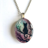 Collier avec le chat enchanté « la nuit des étoiles » | Or