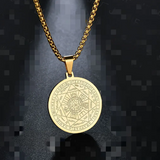 Collier avec médaille Triton ange Six étoiles | Or