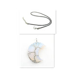 Collier avec pendentif arbre de vie en cristal | Or