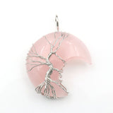 Collier avec pendentif arbre de vie en cristal | Or