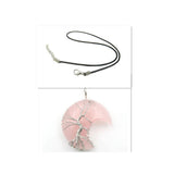 Collier avec pendentif arbre de vie en cristal | Or