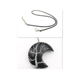 Collier avec pendentif arbre de vie en cristal | Or