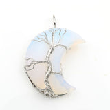 Collier avec pendentif arbre de vie en cristal | Or