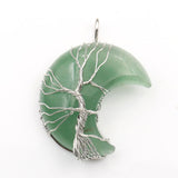 Collier avec pendentif arbre de vie en cristal | Or