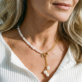 Collier avec pendentif élégant en perles | Or