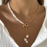 Collier avec pendentif élégant en perles | Or