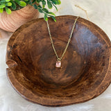 Collier avec pendentif en taille émeraude | Or