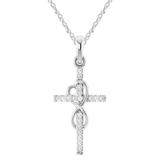Collier avec un pendentif en forme de croix en acier inoxydable | Or